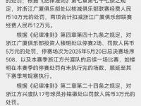 杏彩体育官网入口-浙江广厦投资人楼明被停赛两场